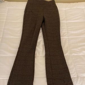 Zara Houndstooth Knit Flare Pants, XS, NWT